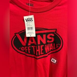 VANS NEW Classic Off the Wall Long Sleeve Shirt Cardinal Red NWT